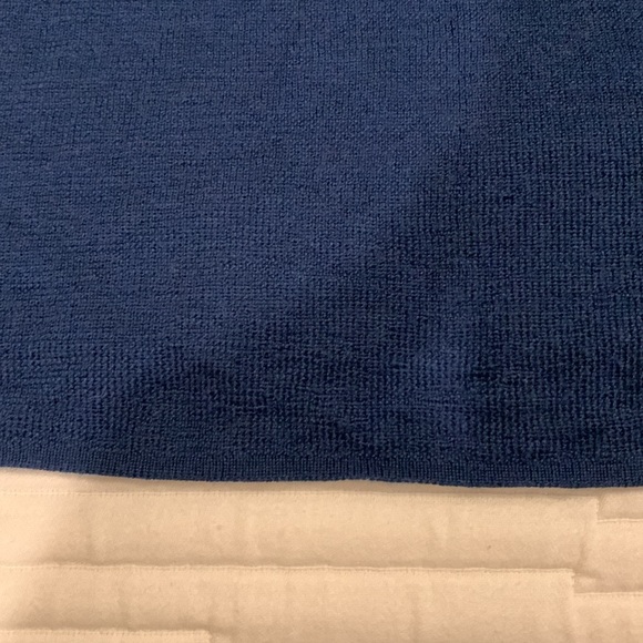 ANN TAYLOR MERINO WOOL BELL LONG SLEEVE Minimalist Crew/Neck Sweater Blue Med - Picture 6 of 10